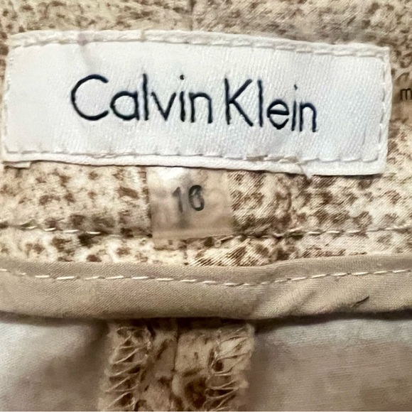 Calvin Klein Snake Skin Print beige Capri Pants size 16 - Picture 5 of 8